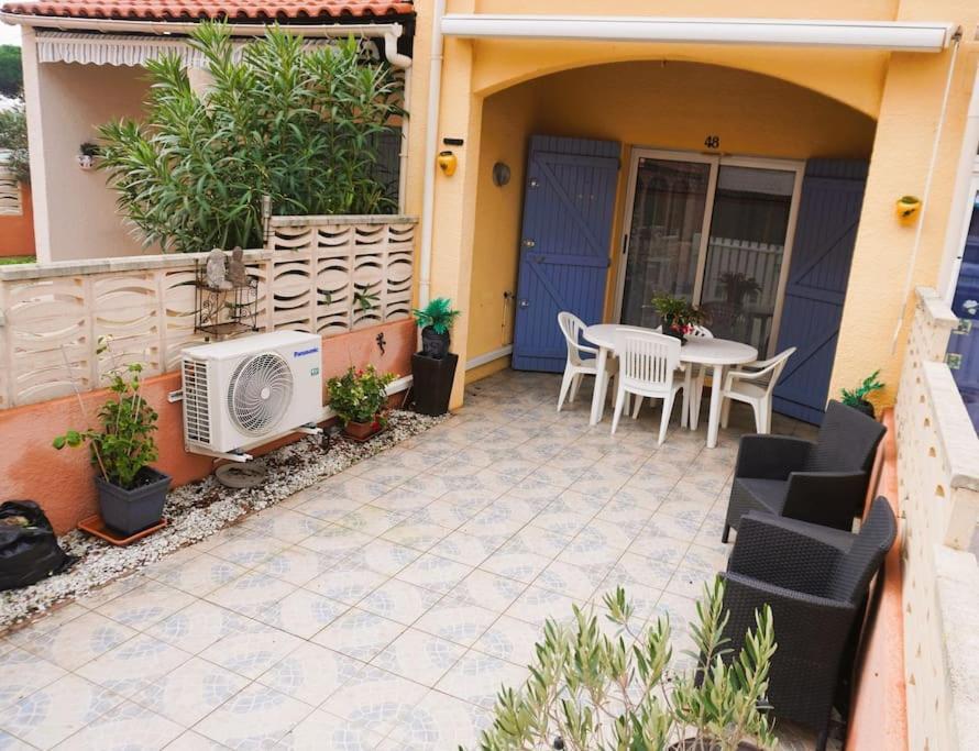 L'Azur 4 Pers Clim Parking Acces Plage Direct Le Barcares Exterior photo
